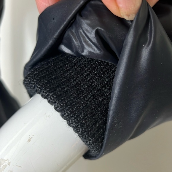 add Down Sz 6 Puffer Zip Belted Black Coat - Picture 2 of 16